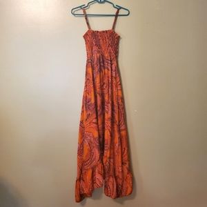 Burnt Oragne Paisley Dress